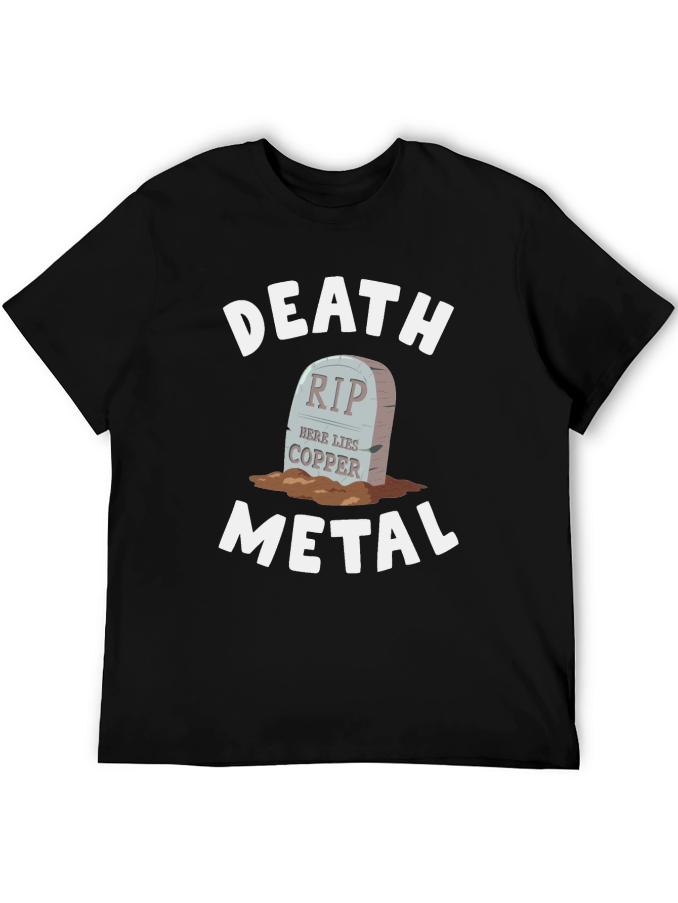 Death Metal Copper RIP Tombstone T-Shirt