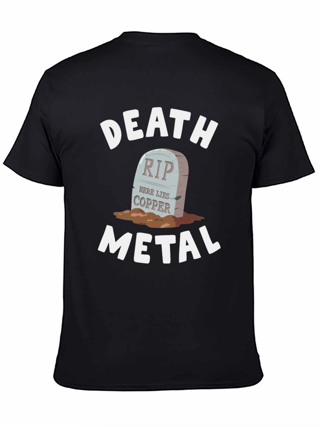 Death Metal Copper RIP Tombstone T-Shirt