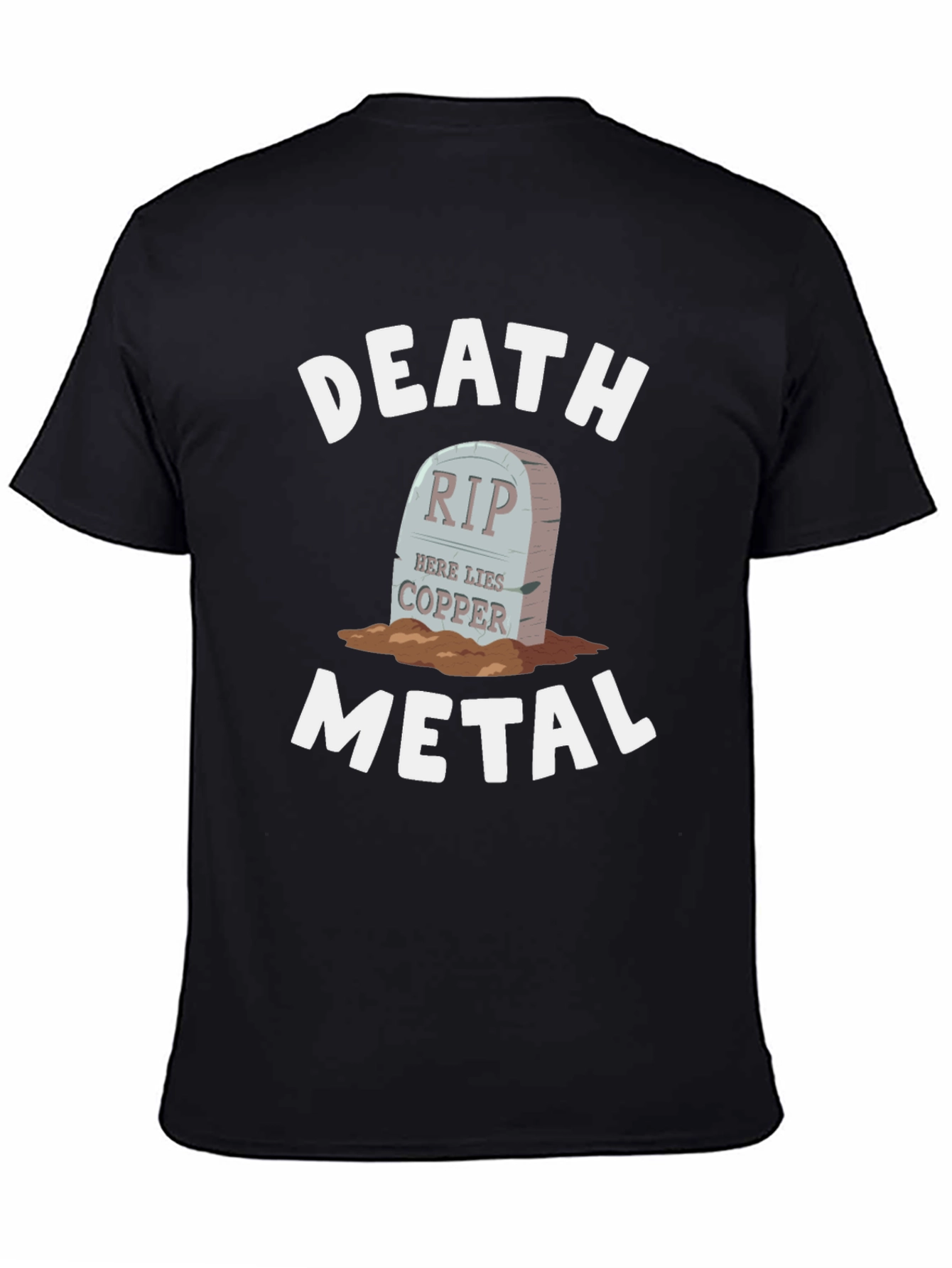 Death Metal Copper RIP Tombstone T-Shirt