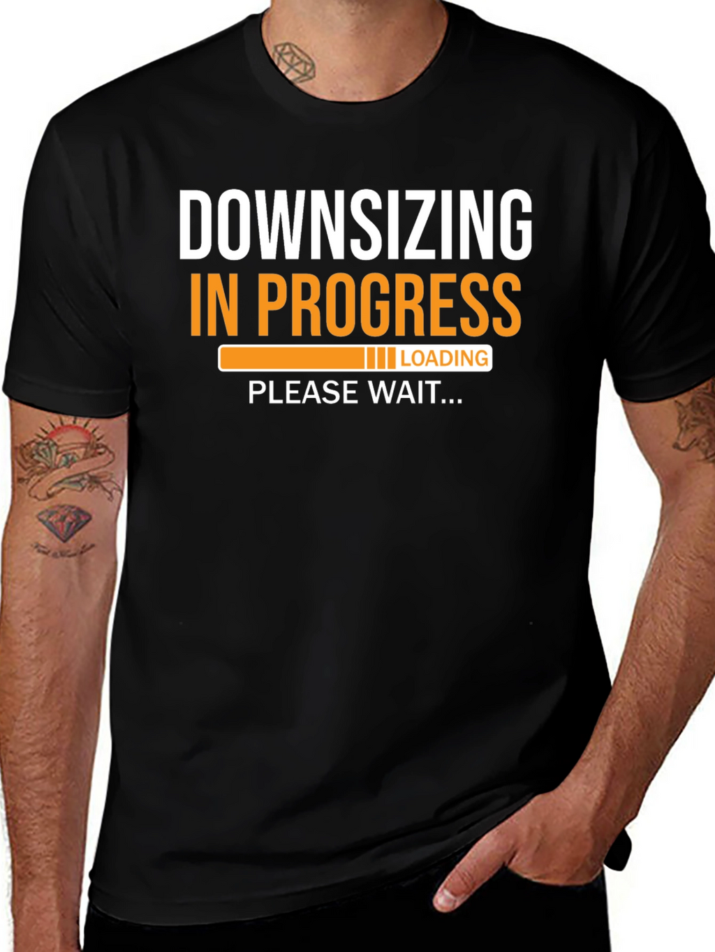 Downsizing in Progress Funny T-Shirt