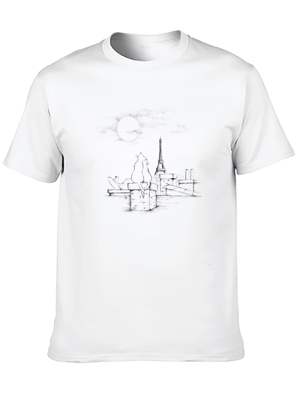 Parisian Cats Black T-Shirt