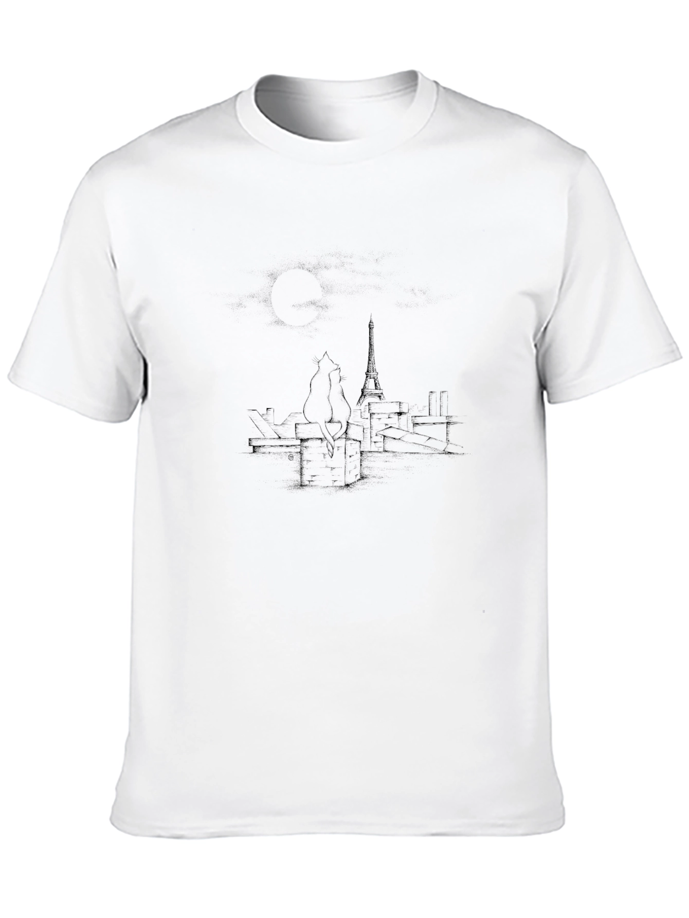 Parisian Cats Black T-Shirt