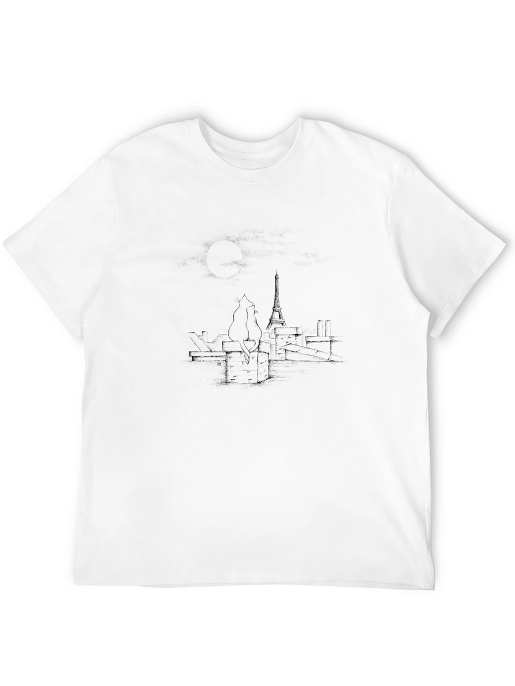 Parisian Cats Black T-Shirt