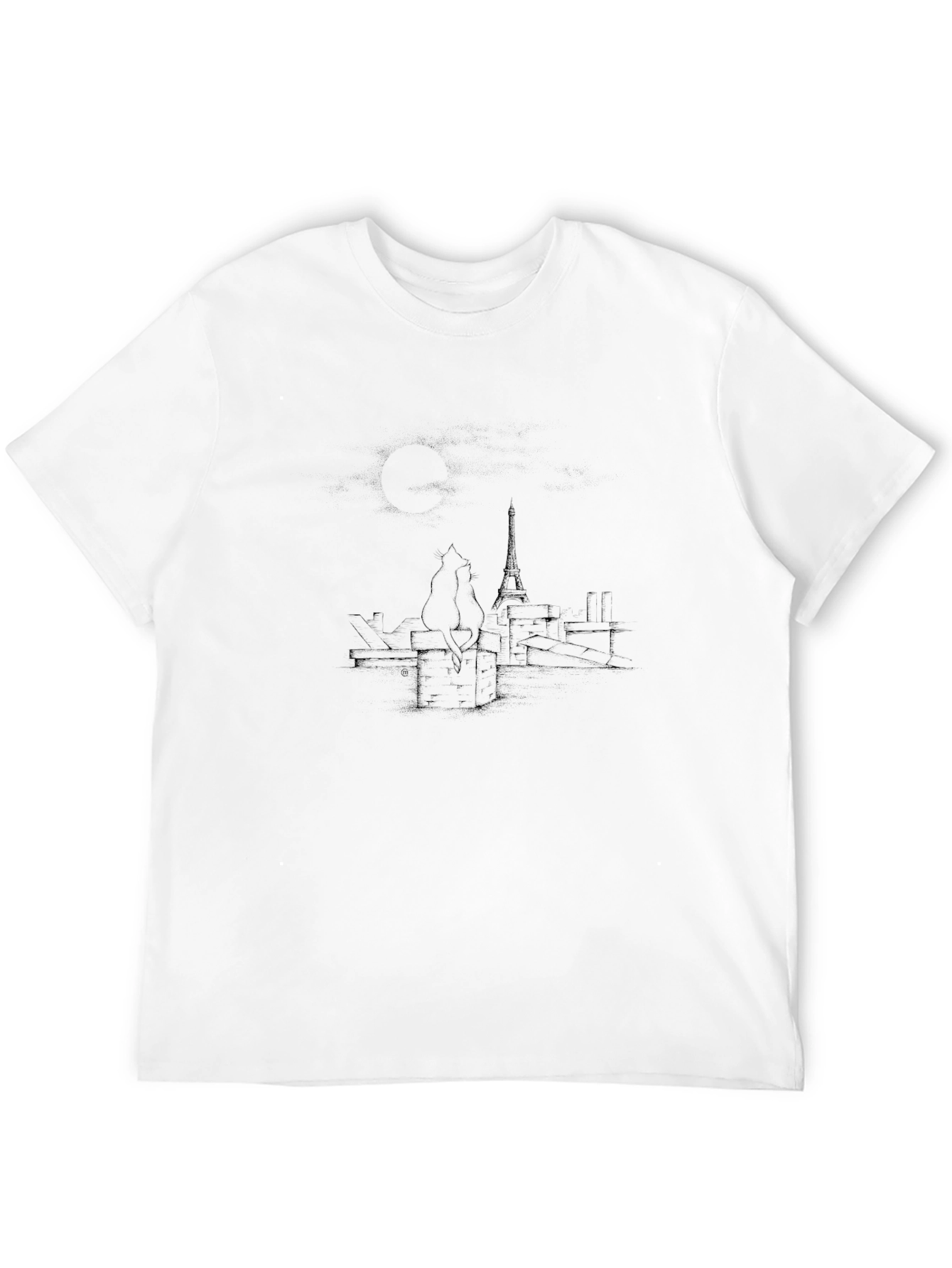 Parisian Cats Black T-Shirt
