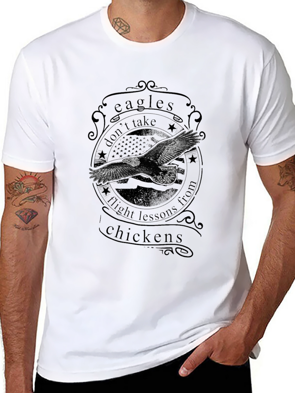 Eagles Dont Take Flight Lessons Graphic Tee