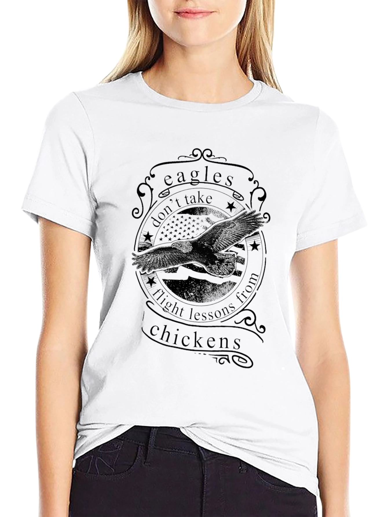 Eagles Dont Take Flight Lessons Graphic Tee