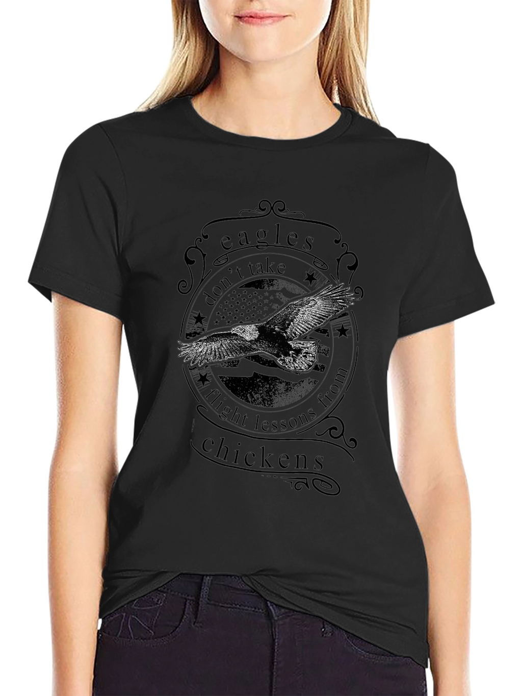 Eagles Dont Take Flight Lessons Graphic Tee