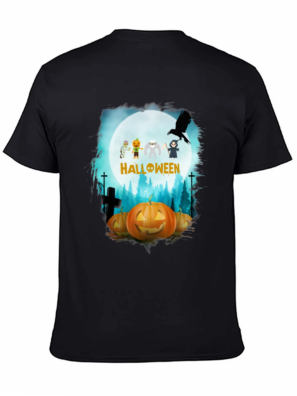 Halloween Character Pumpkin Graphic Tee