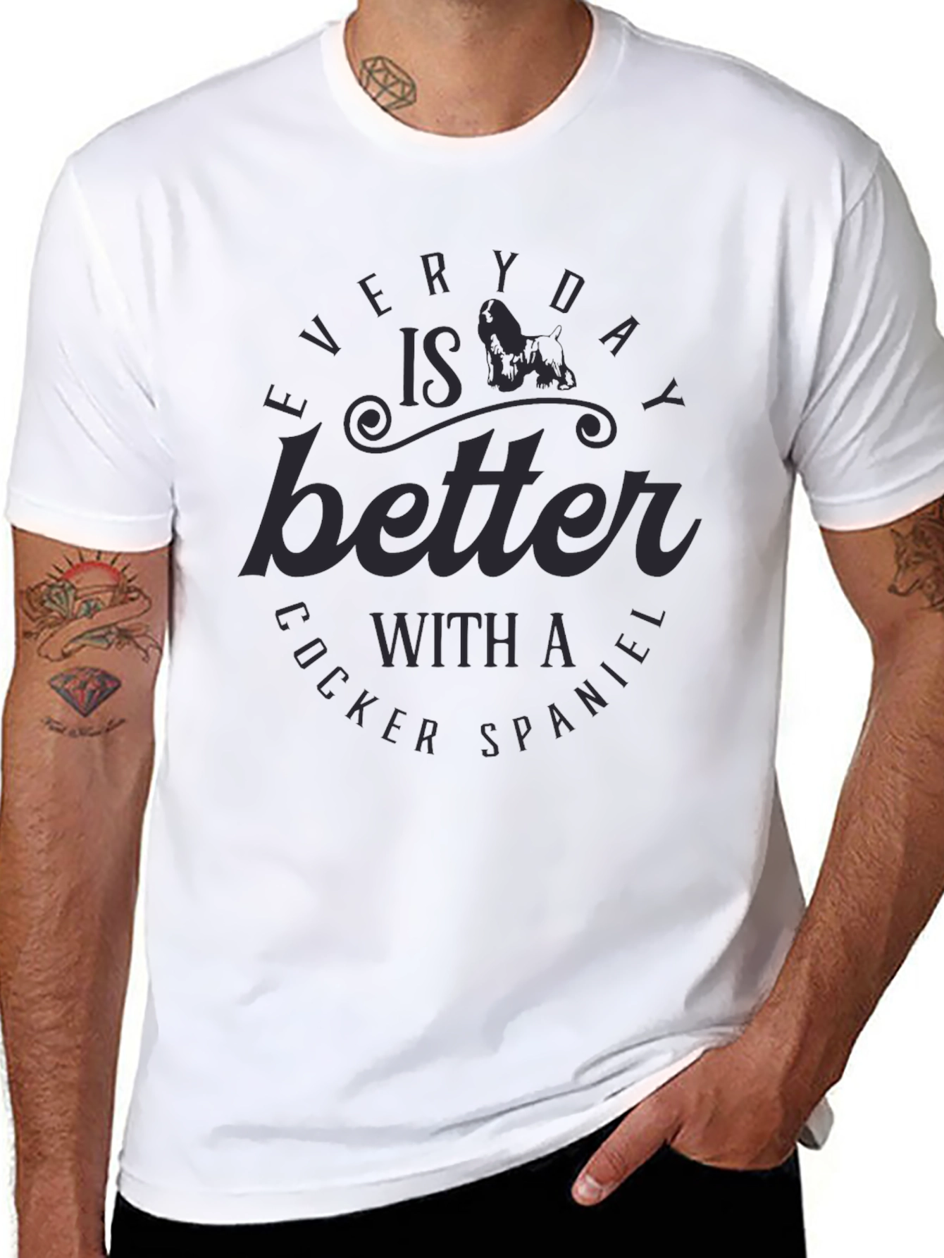 Cocker Spaniel Lover Tee - Everyday Is Better T-Shirt