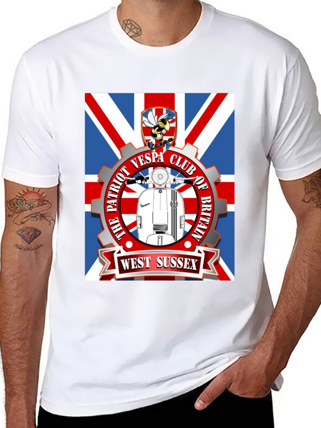 Patriot Vespa Club T-Shirt - West Sussex