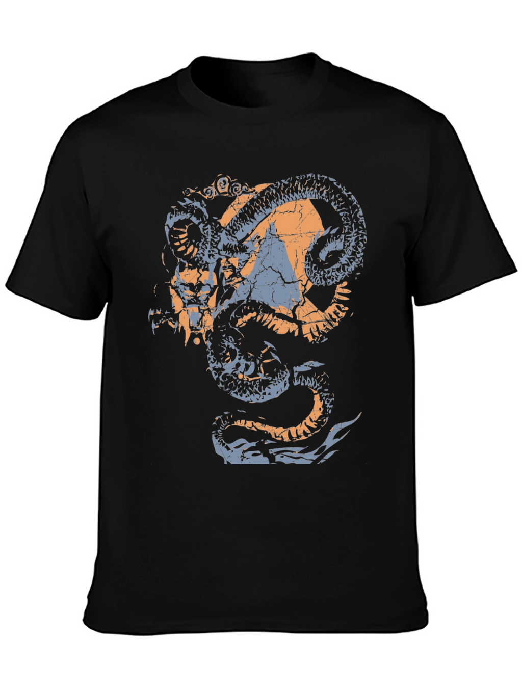 Octopus Kraken Graphic Tee - Black Cotton