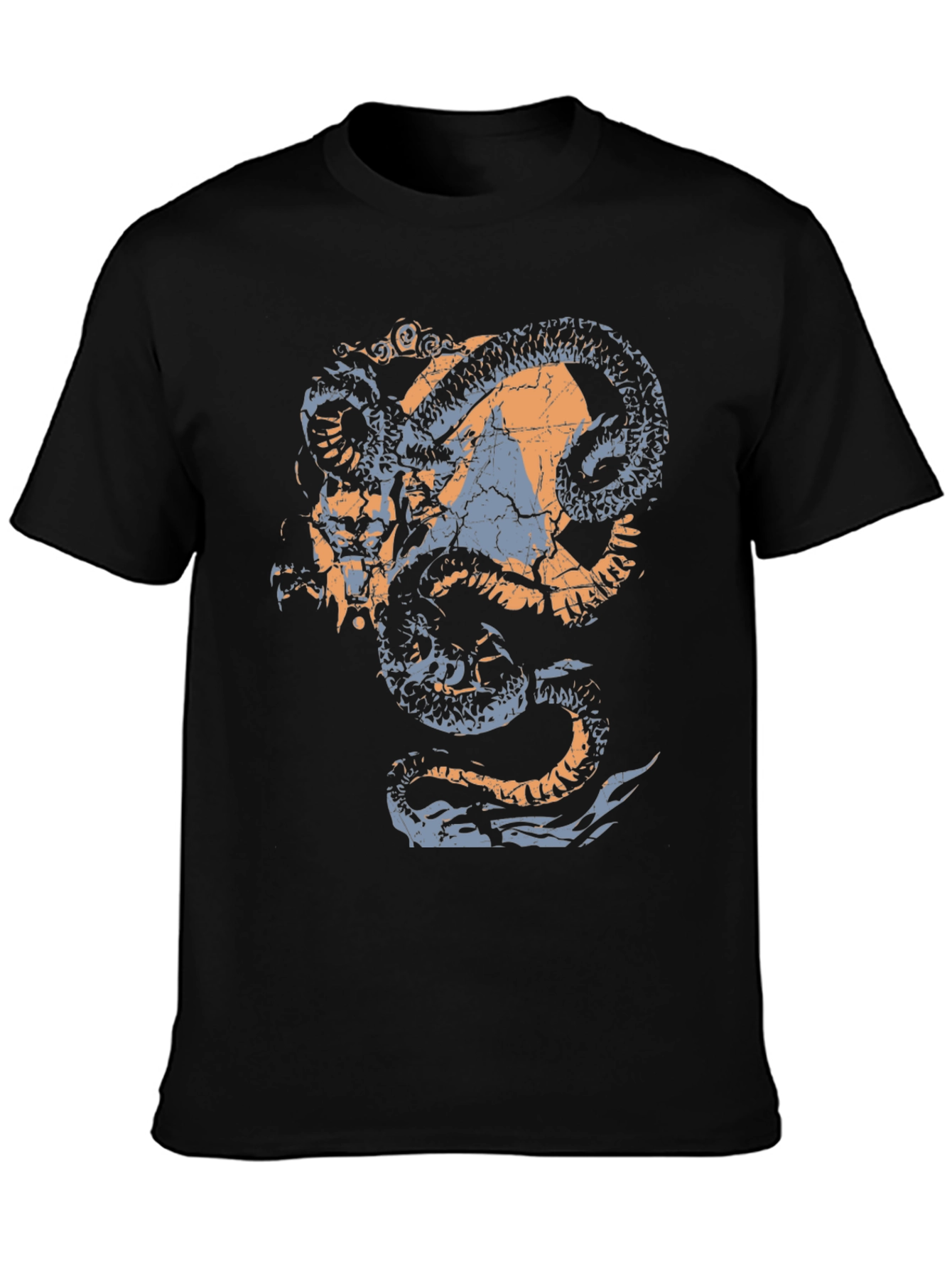 Octopus Kraken Graphic Tee - Black Cotton
