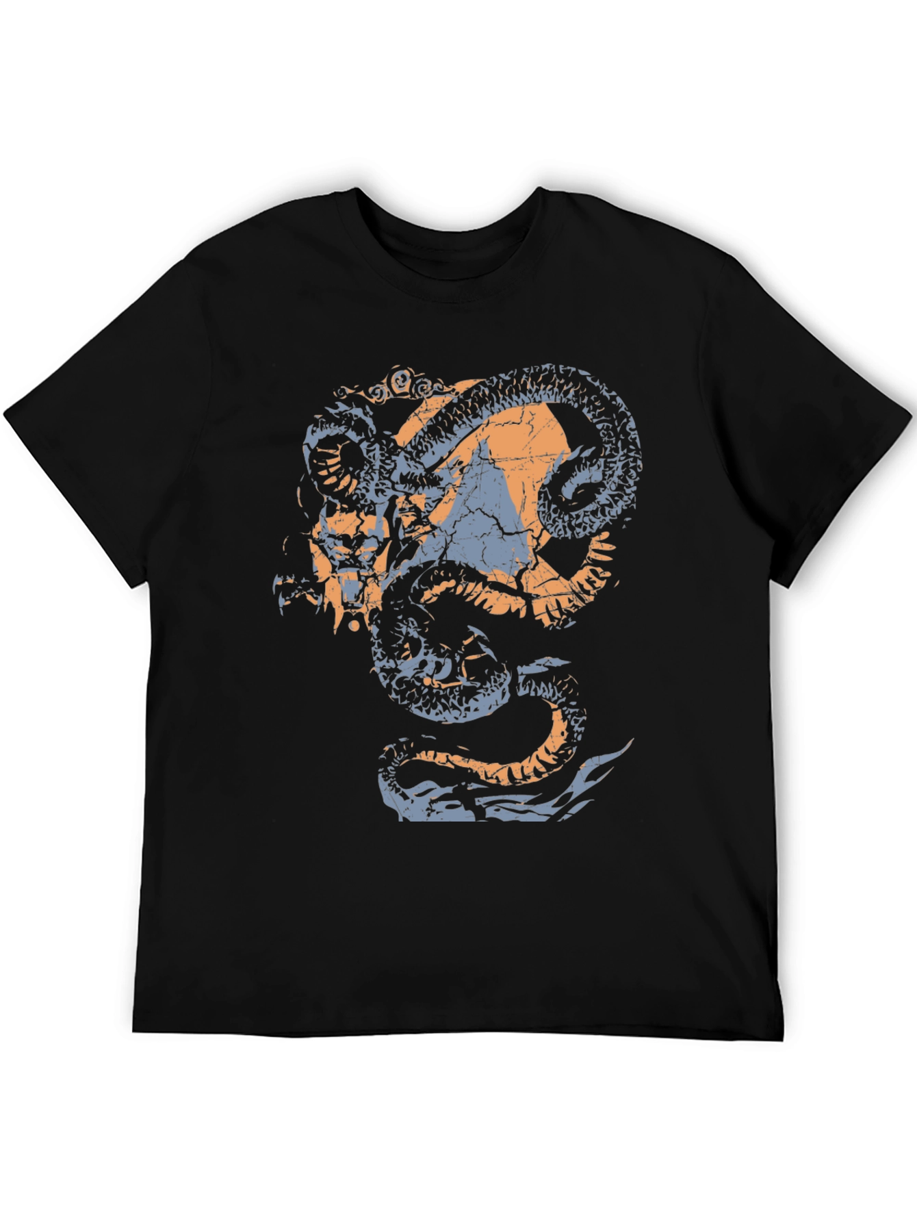 Octopus Kraken Graphic Tee - Black Cotton