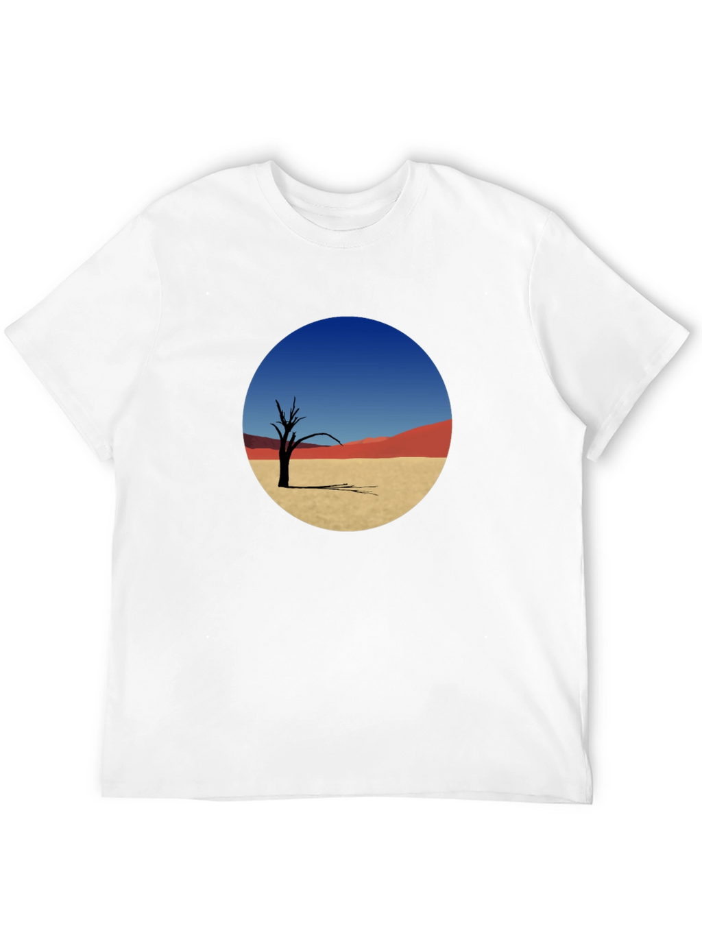 Desert Landscape Graphic Tee - Unique Mens Black T-Shirt