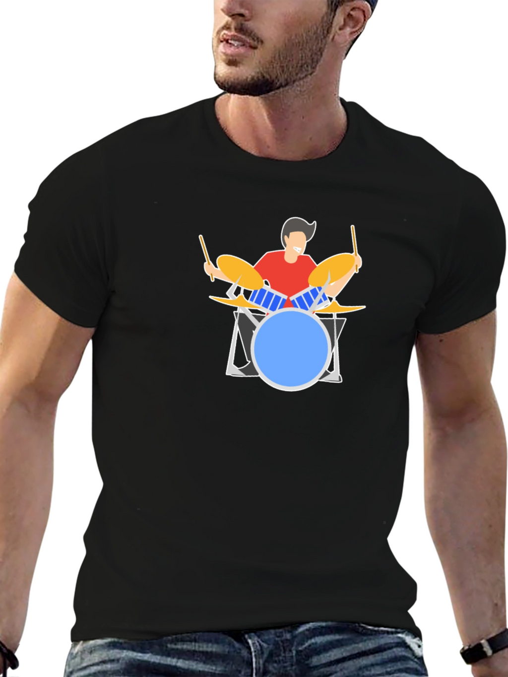 Drummer Graphic Tee - Music Lover Gift