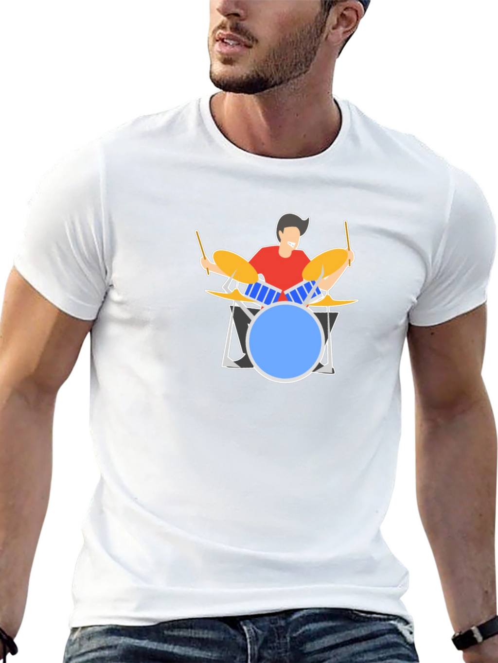 Drummer Graphic Tee - Music Lover Gift