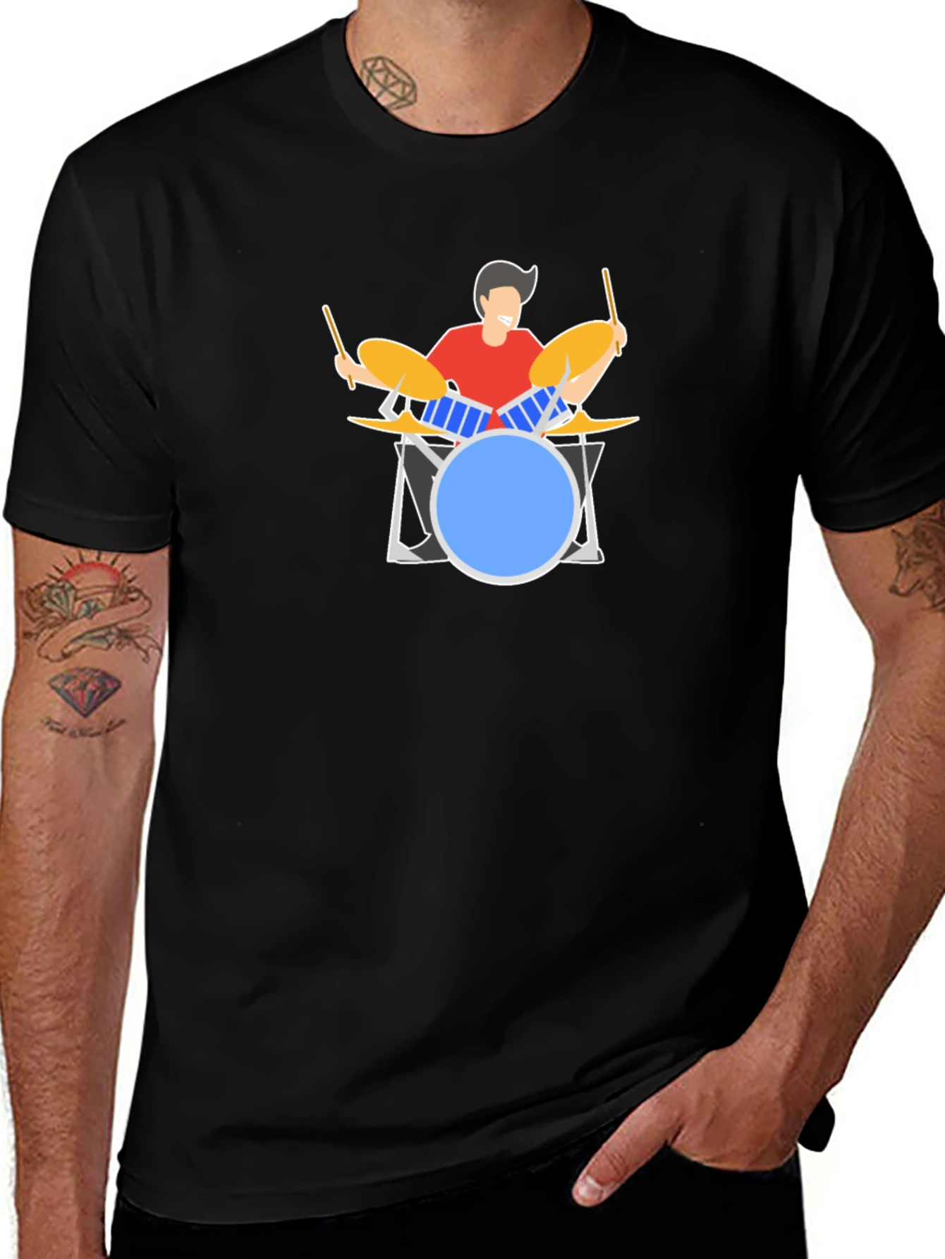 Drummer Graphic Tee - Music Lover Gift