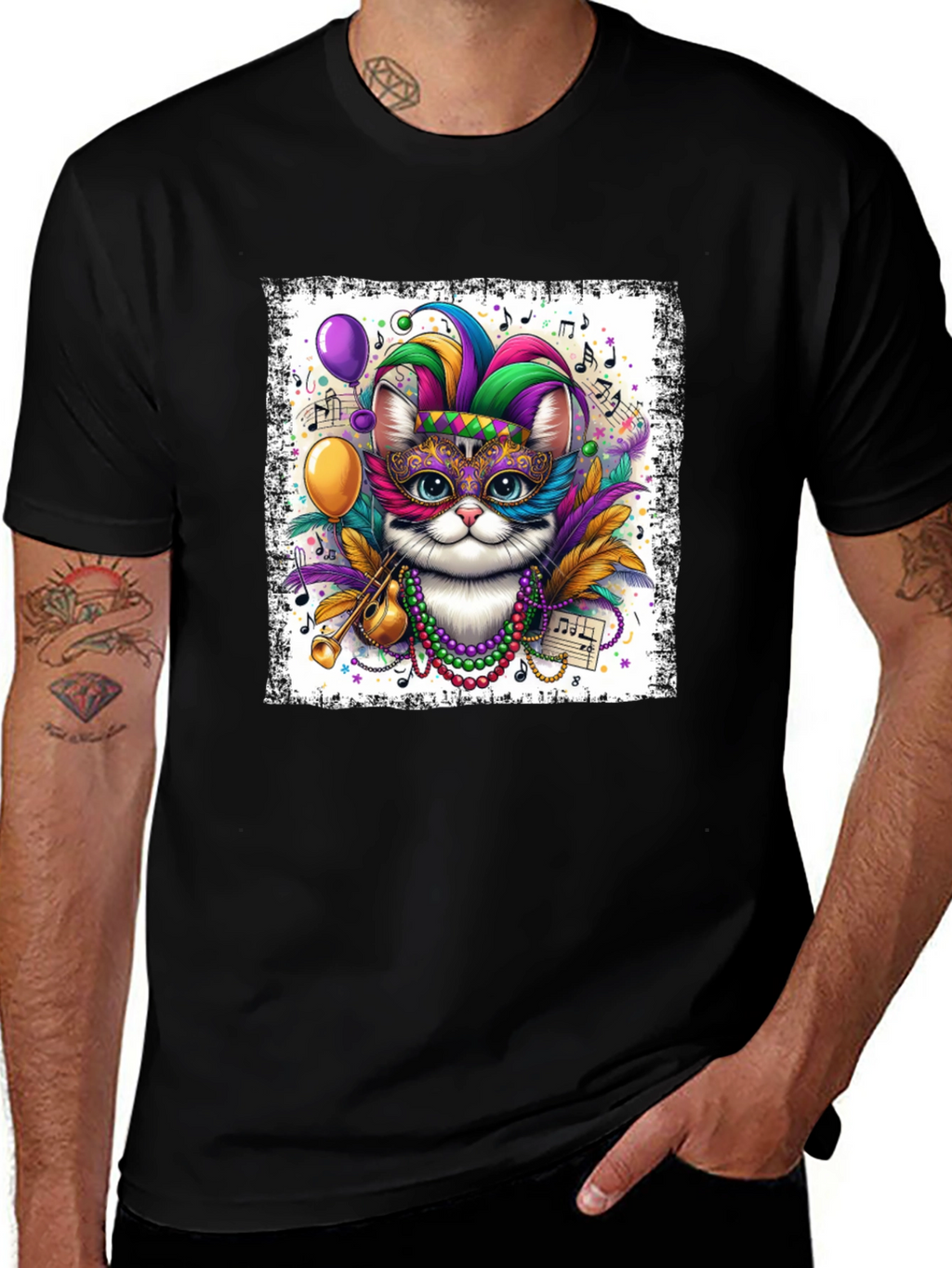 Mardi Gras Cat T-Shirt