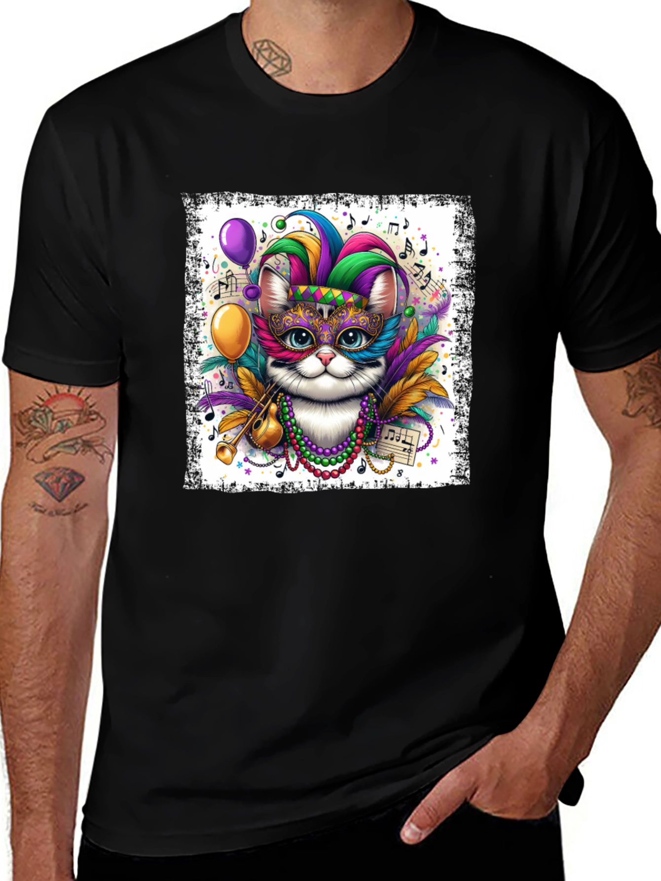 Mardi Gras Cat T-Shirt