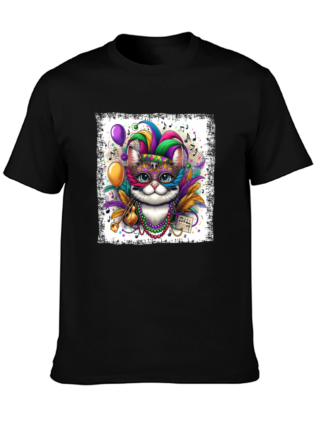 Mardi Gras Cat T-Shirt