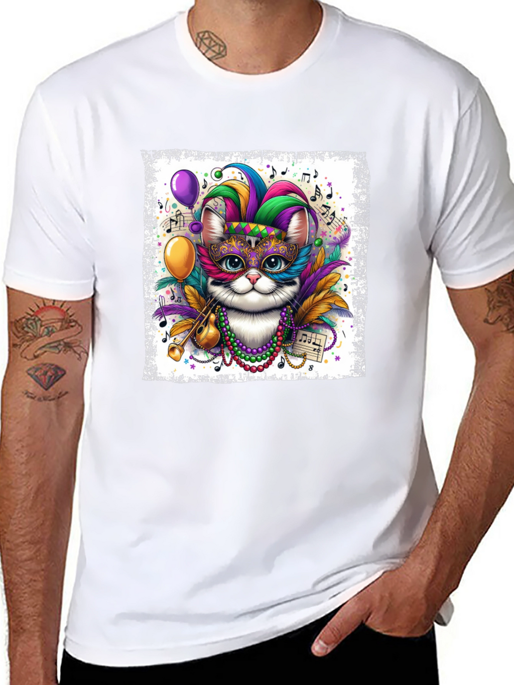 Mardi Gras Cat T-Shirt