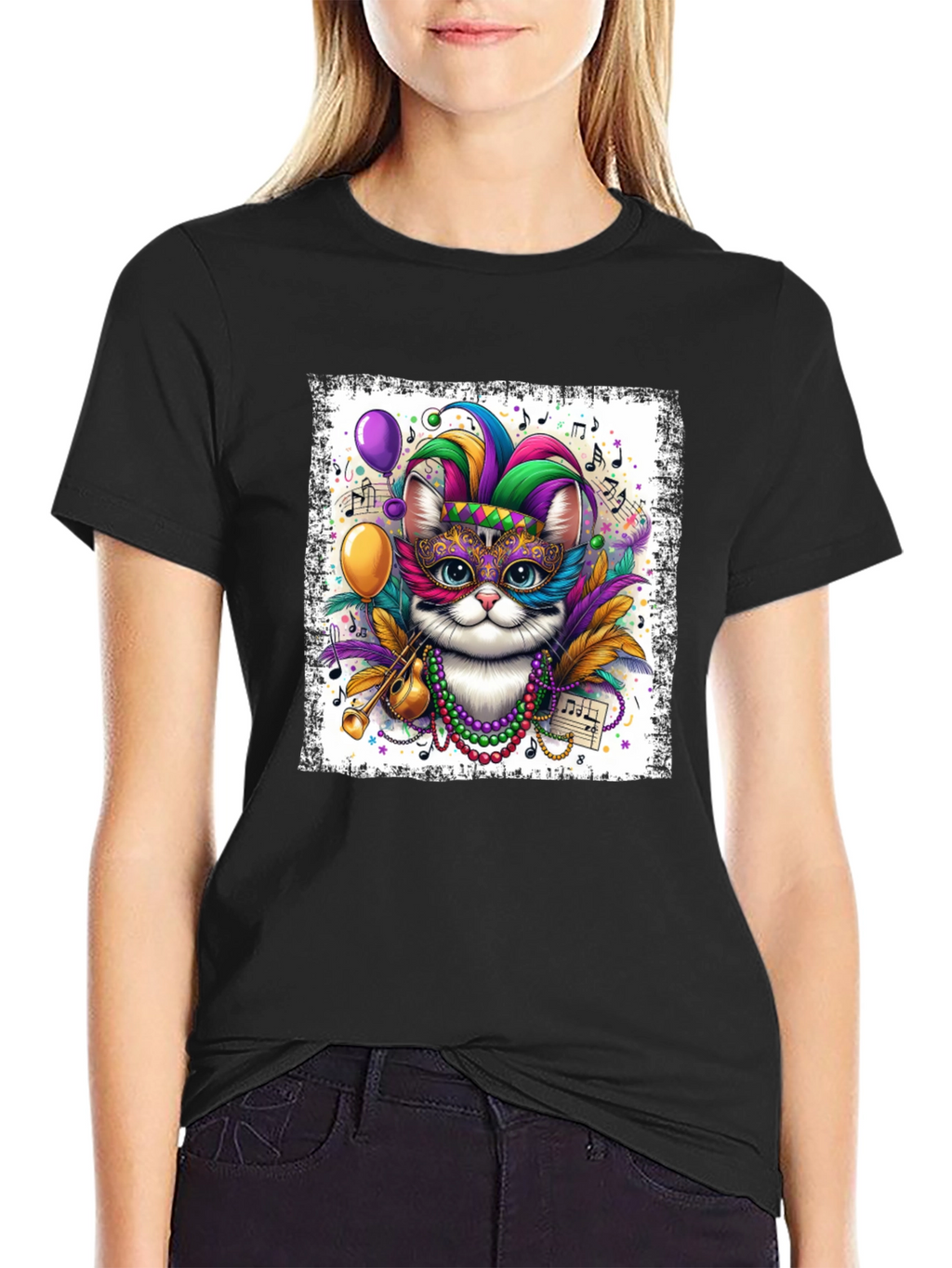 Mardi Gras Cat T-Shirt