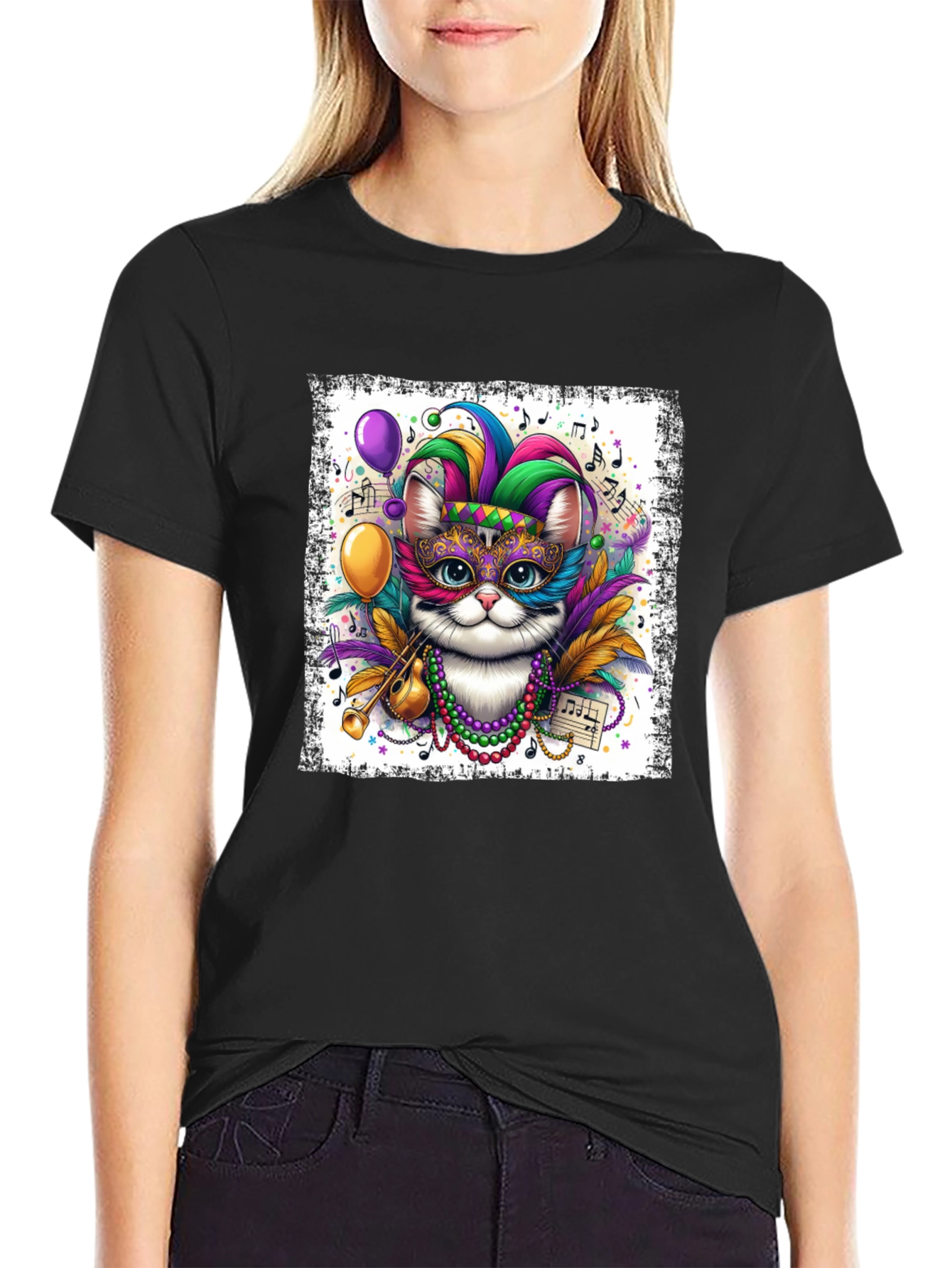 Mardi Gras Cat T-Shirt