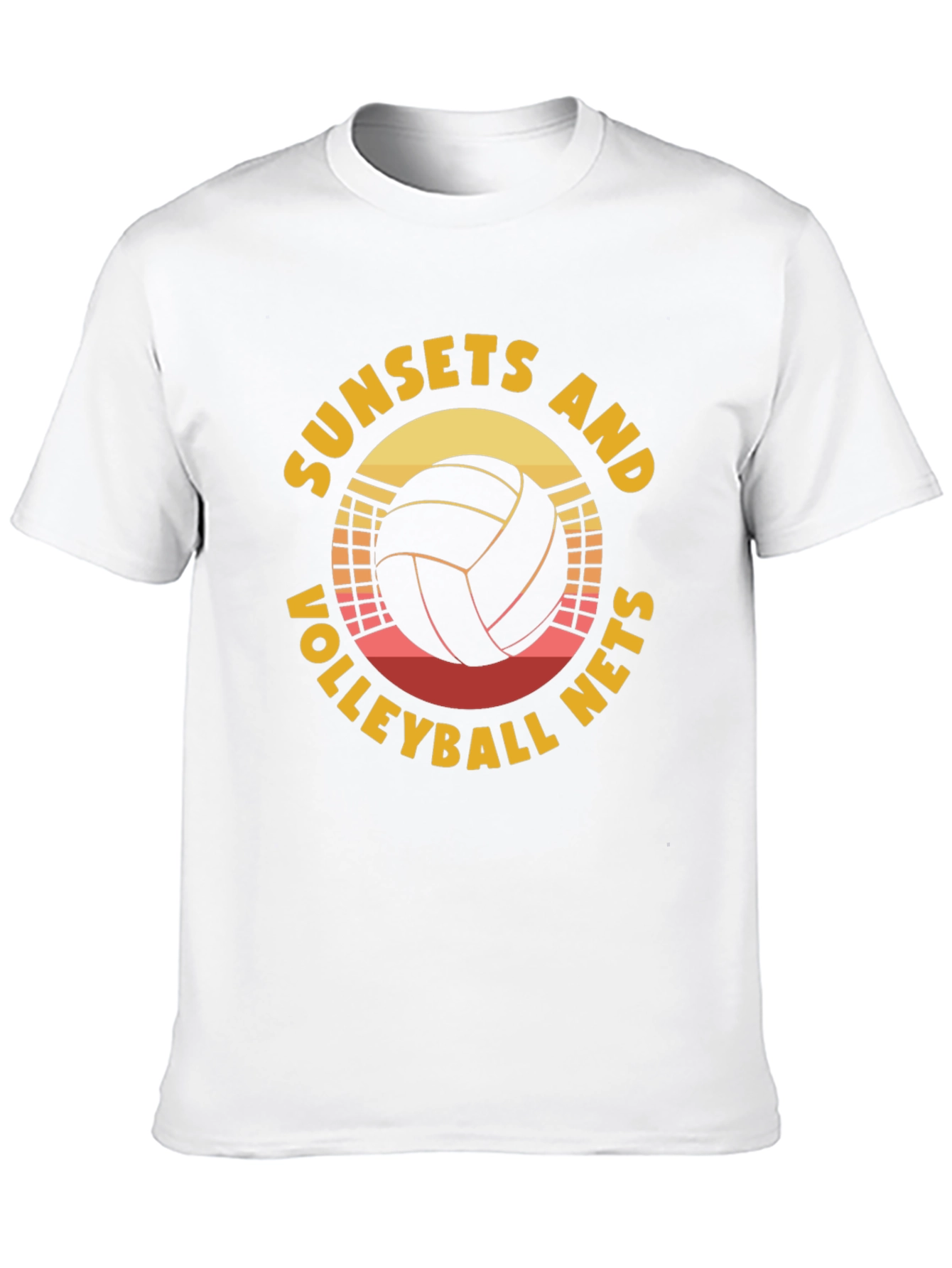 Sunset Volleyball Nets Graphic T-Shirt