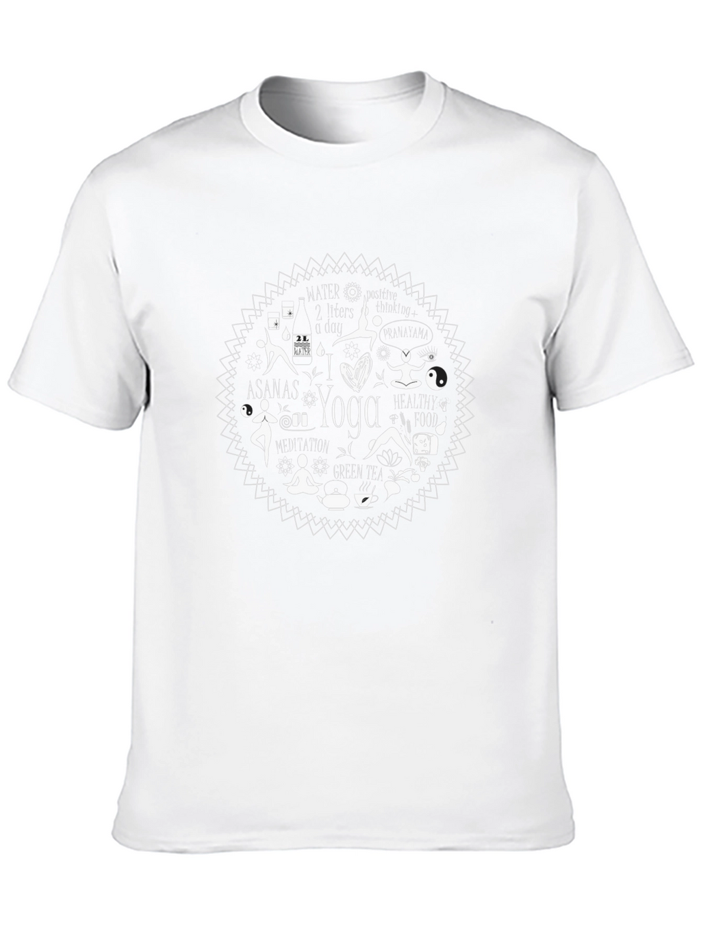 Yoga Mandala Graphic Tee - Soft Cotton Comfort