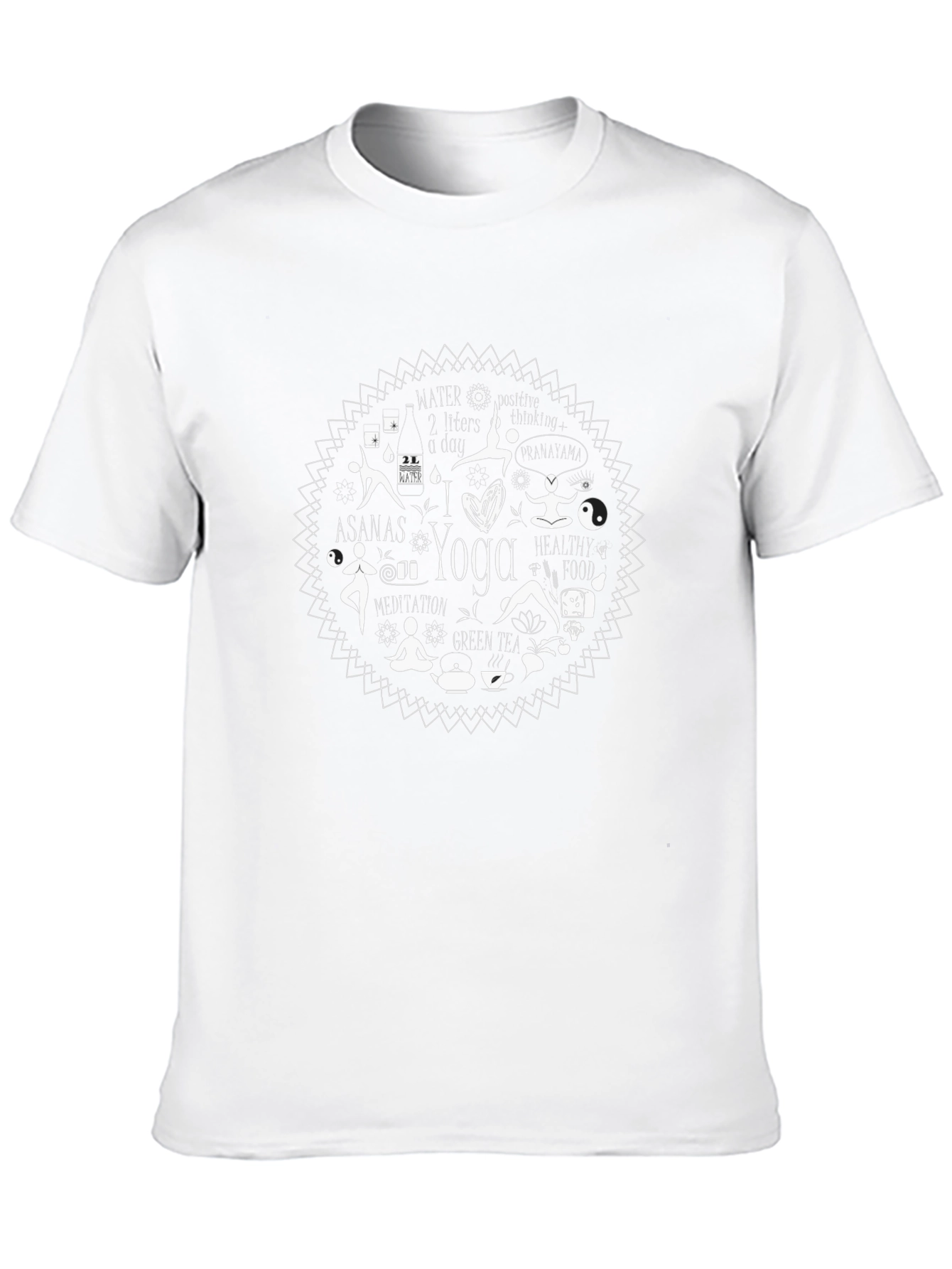 Yoga Mandala Graphic Tee - Soft Cotton Comfort
