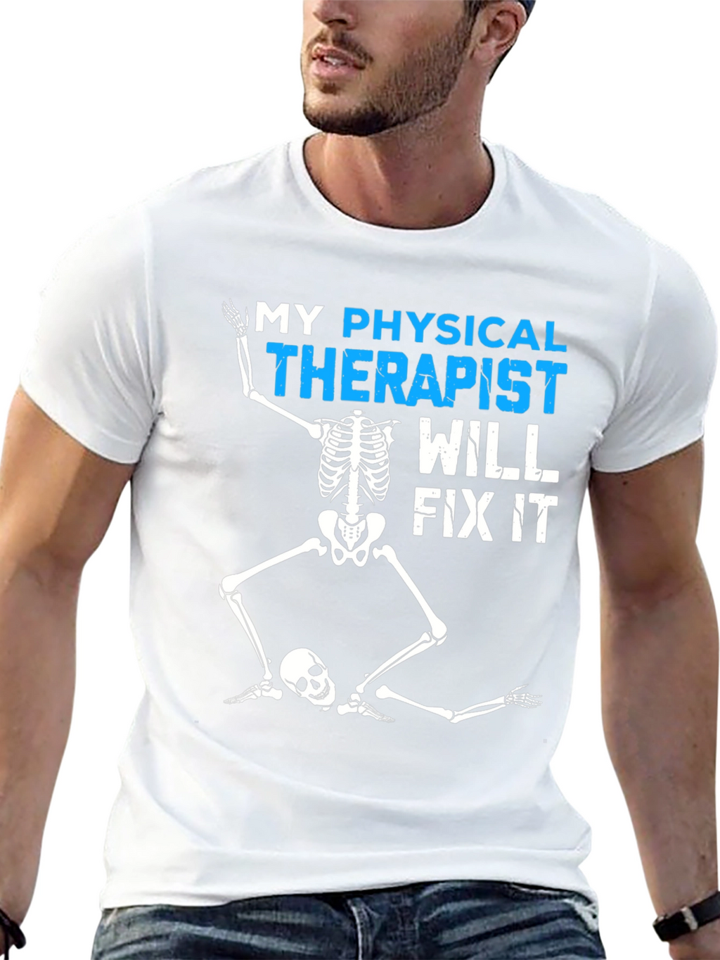 Funny Physical Therapist Skeleton T-Shirt