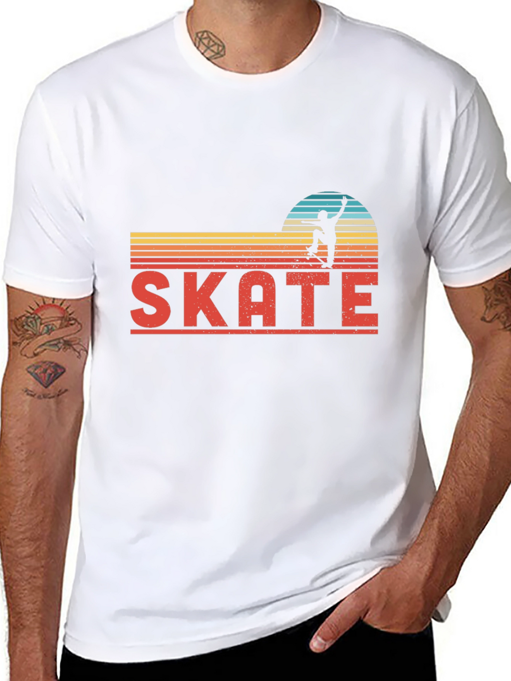 Retro Skate T-Shirt - Skateboarder Graphic Tee