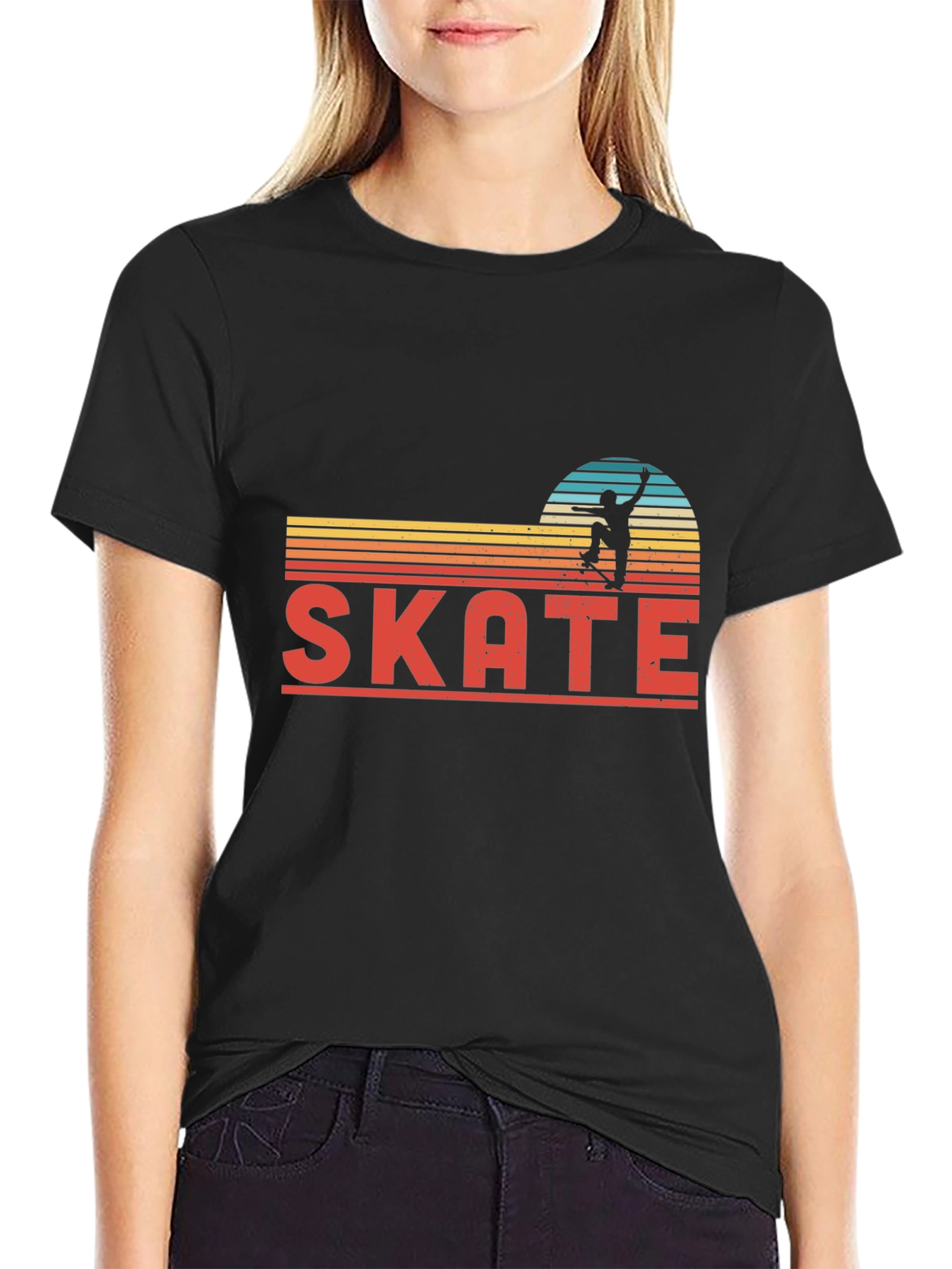 Retro Skate T-Shirt - Skateboarder Graphic Tee