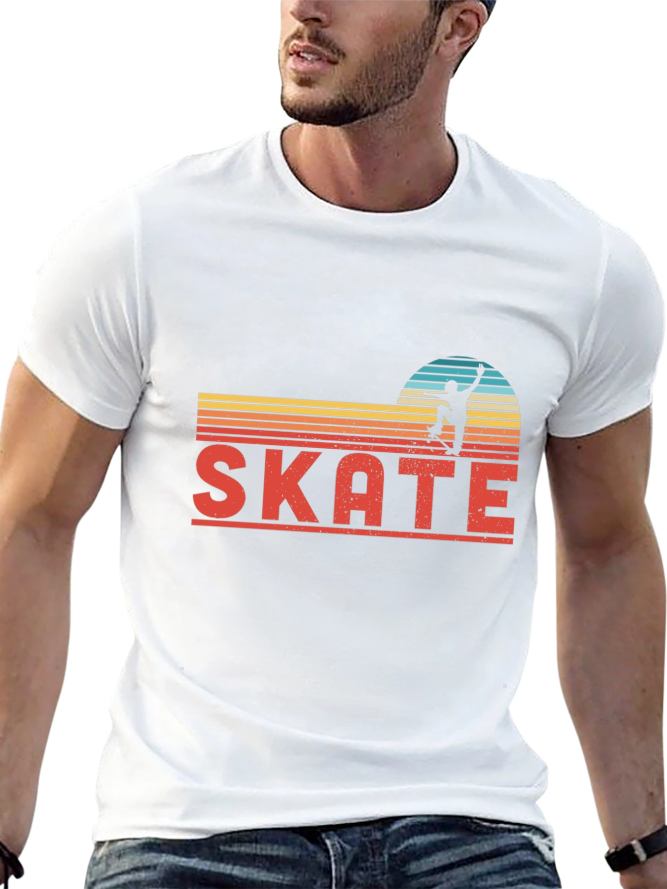 Retro Skate T-Shirt - Skateboarder Graphic Tee