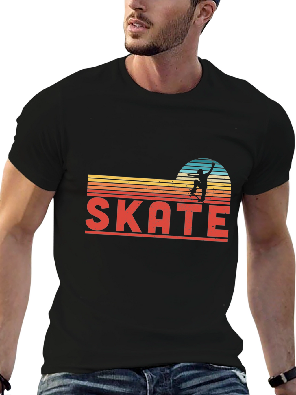 Retro Skate T-Shirt - Skateboarder Graphic Tee