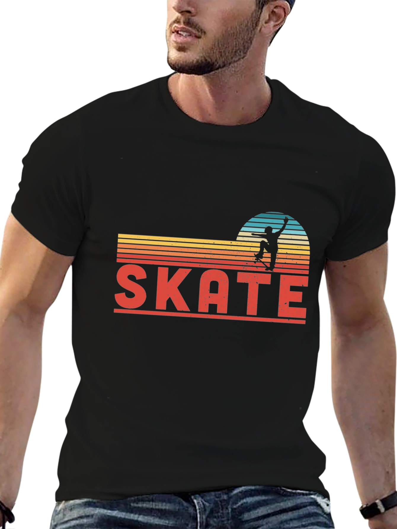 Retro Skate T-Shirt - Skateboarder Graphic Tee