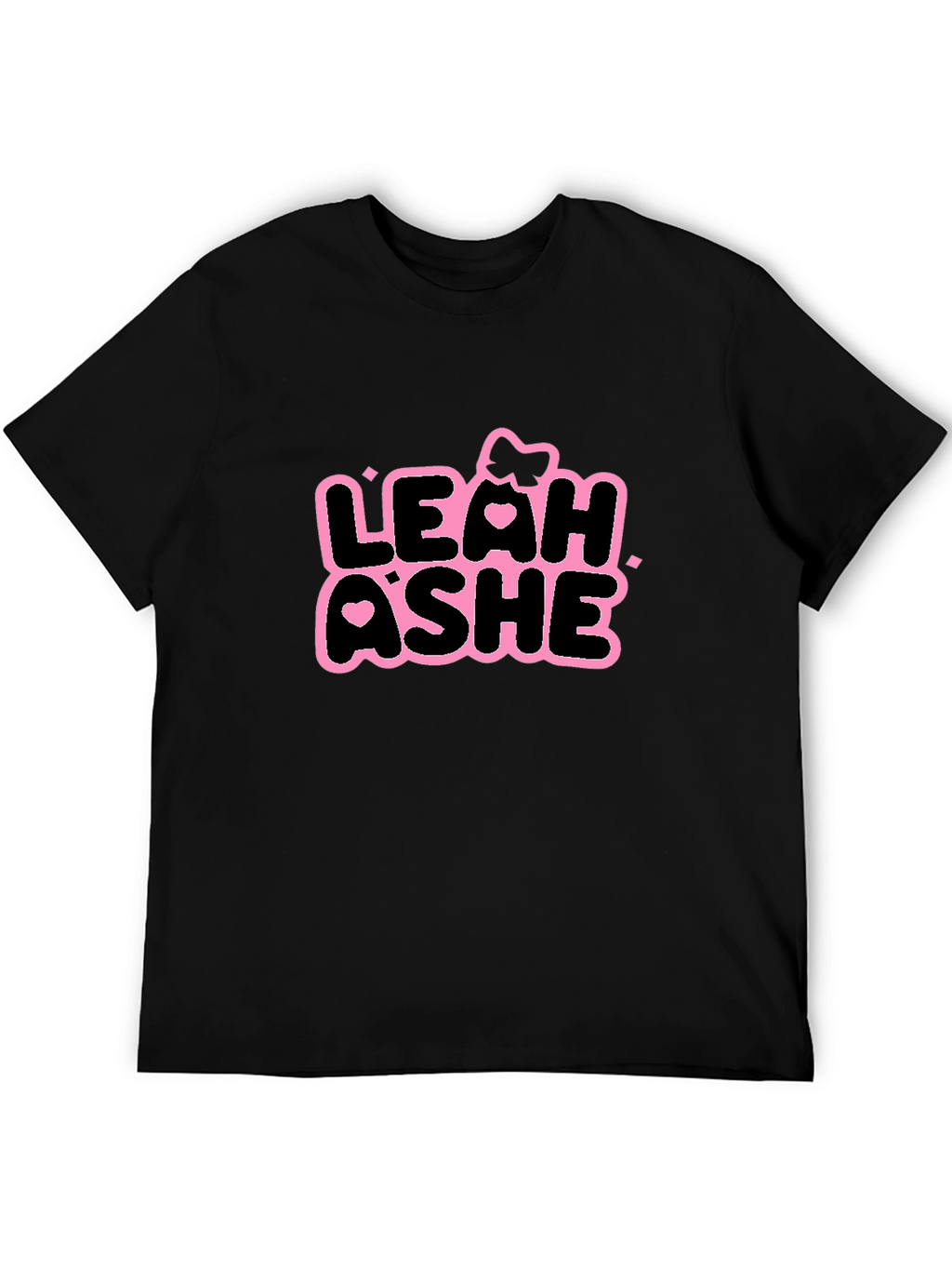 Leah Ashe Black T-Shirt - Graphic Print