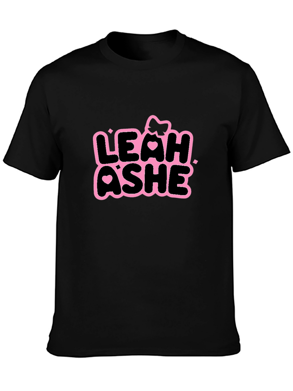 Leah Ashe Black T-Shirt - Graphic Print