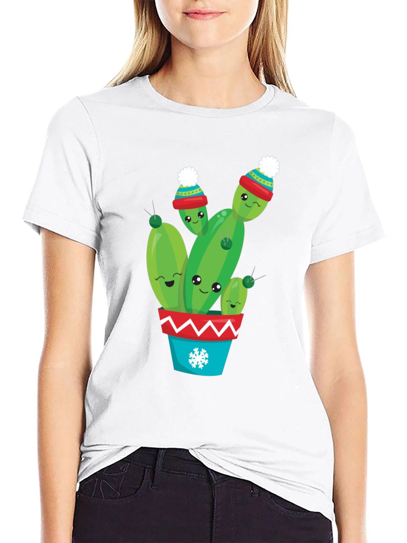 Cute Christmas Cactus T-Shirt