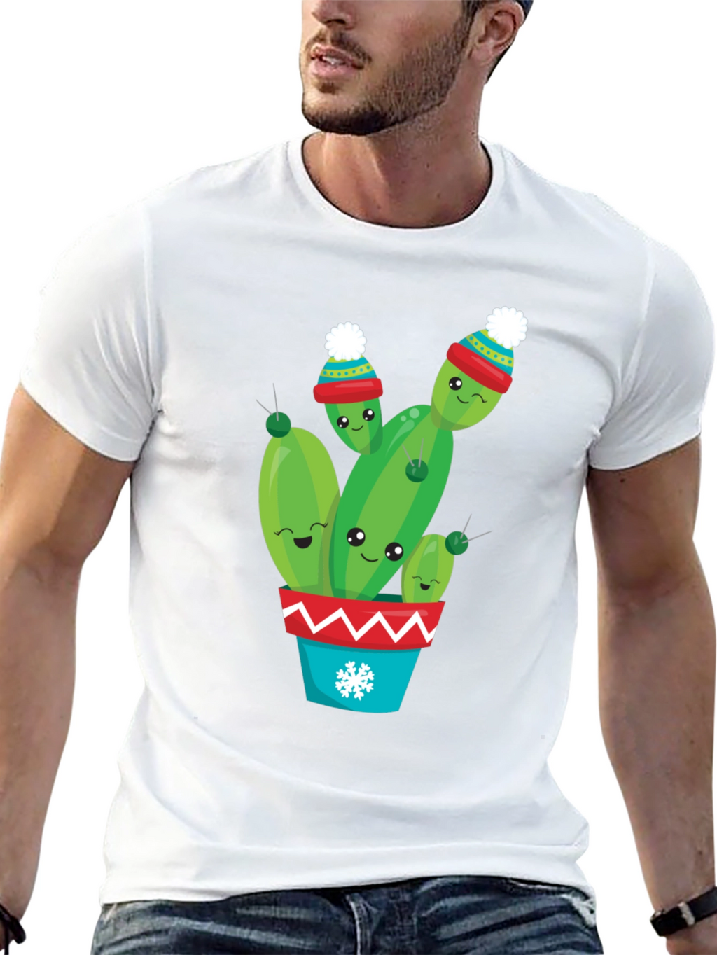 Cute Christmas Cactus T-Shirt