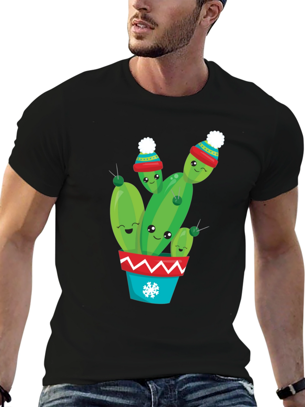 Cute Christmas Cactus T-Shirt