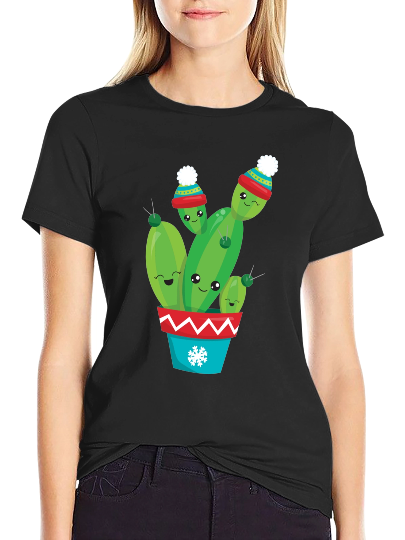 Cute Christmas Cactus T-Shirt