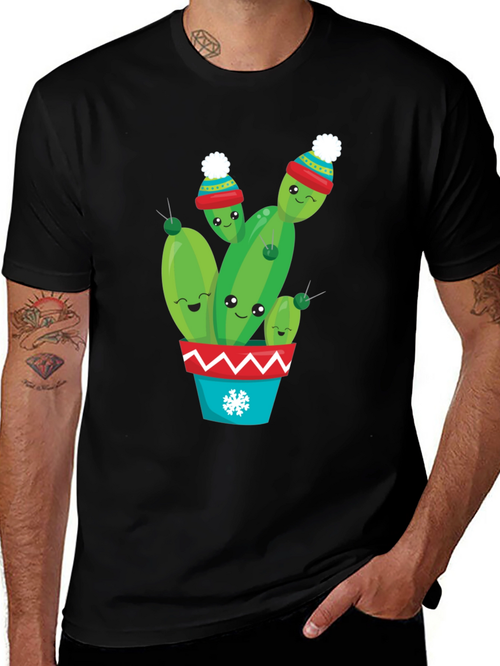 Cute Christmas Cactus T-Shirt