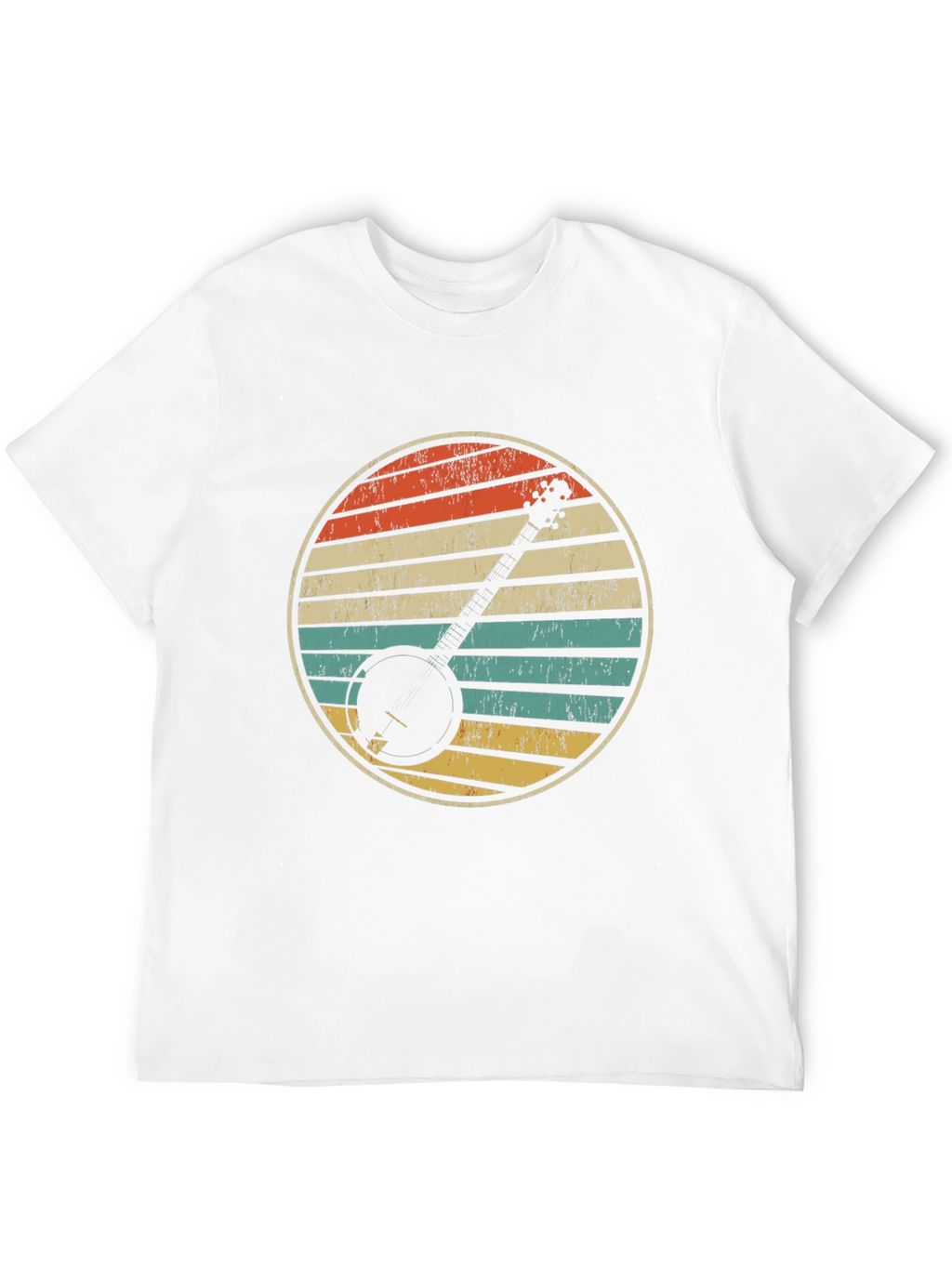 Retro Banjo Sunset Graphic T-Shirt