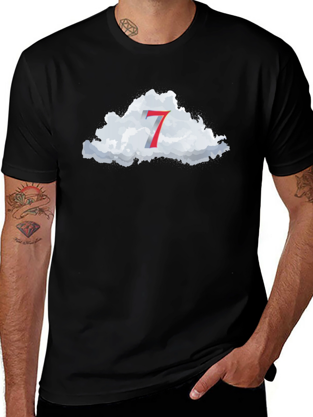 Cloud 7 T-Shirt - Trendy Graphic Tee