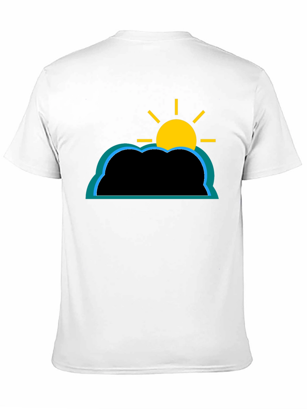 Cloud and Sun Graphic T-Shirt - Black