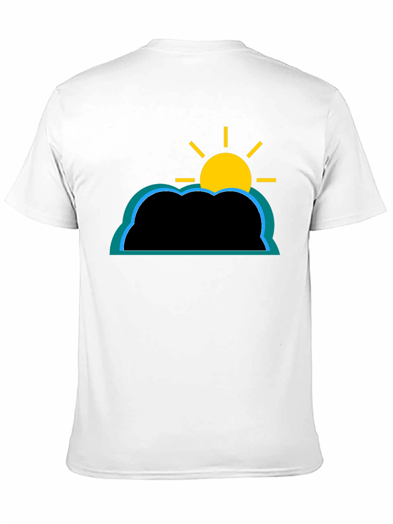 Cloud and Sun Graphic T-Shirt - Black