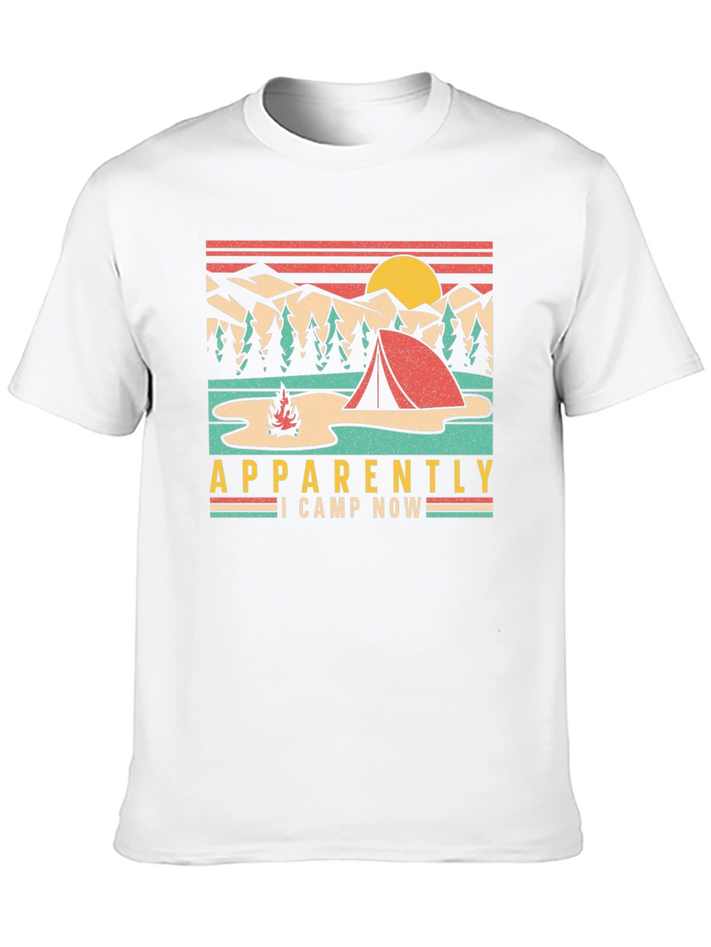 Camping T-Shirt: Apparently I Camp Now Retro Design