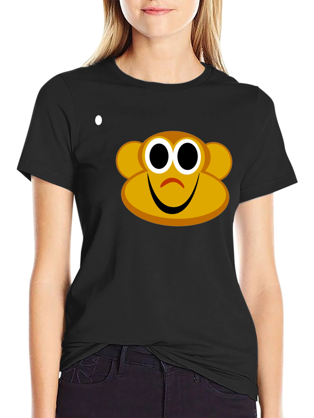 Monkey Graphic Tee - Black Cotton Blend