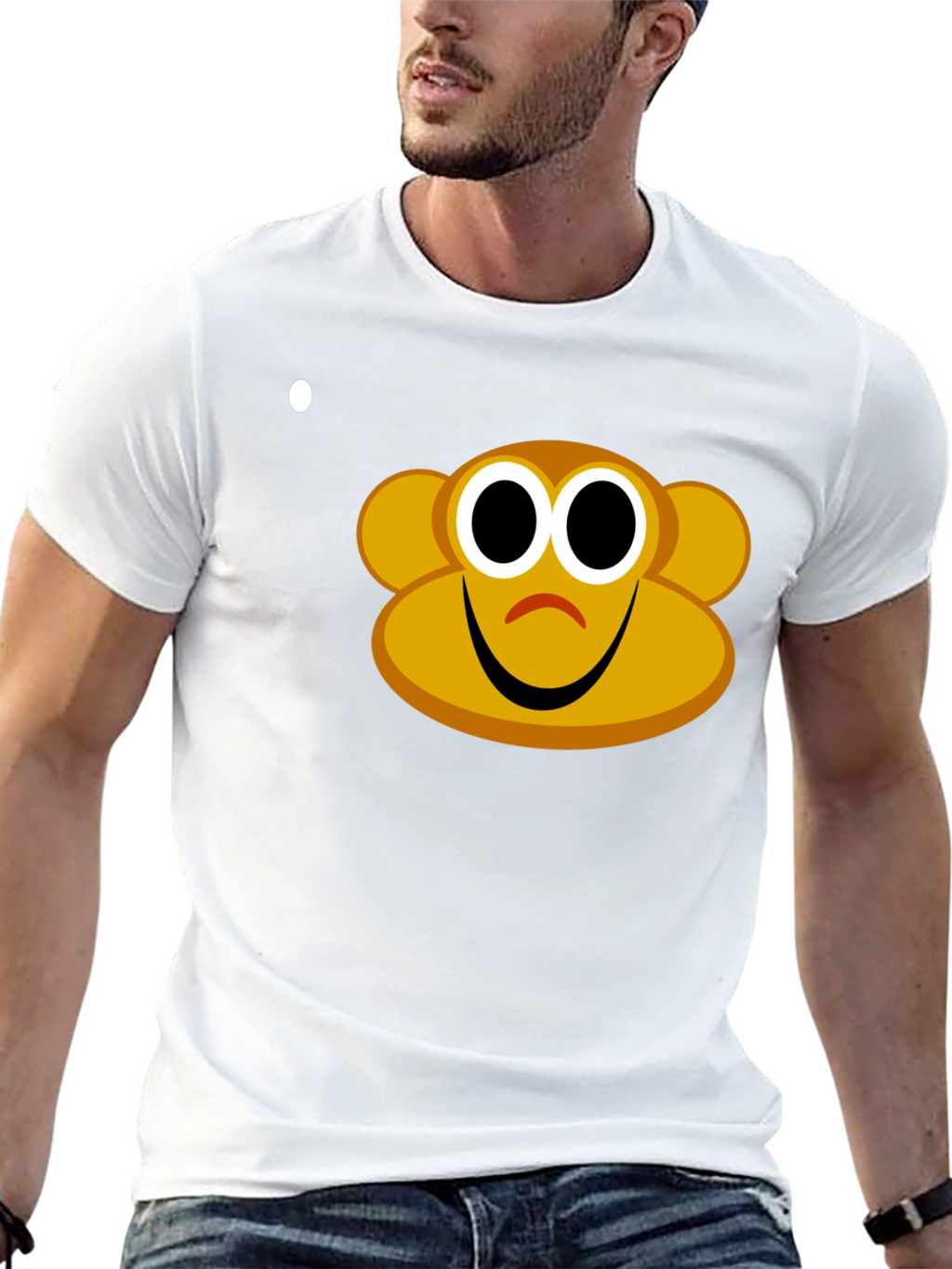 Monkey Graphic Tee - Black Cotton Blend